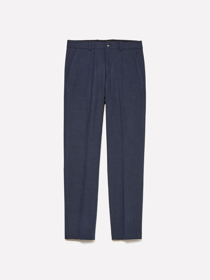 Dark blue chinos - men's slim fit trousers - Dark Blue | Sisley image number 1